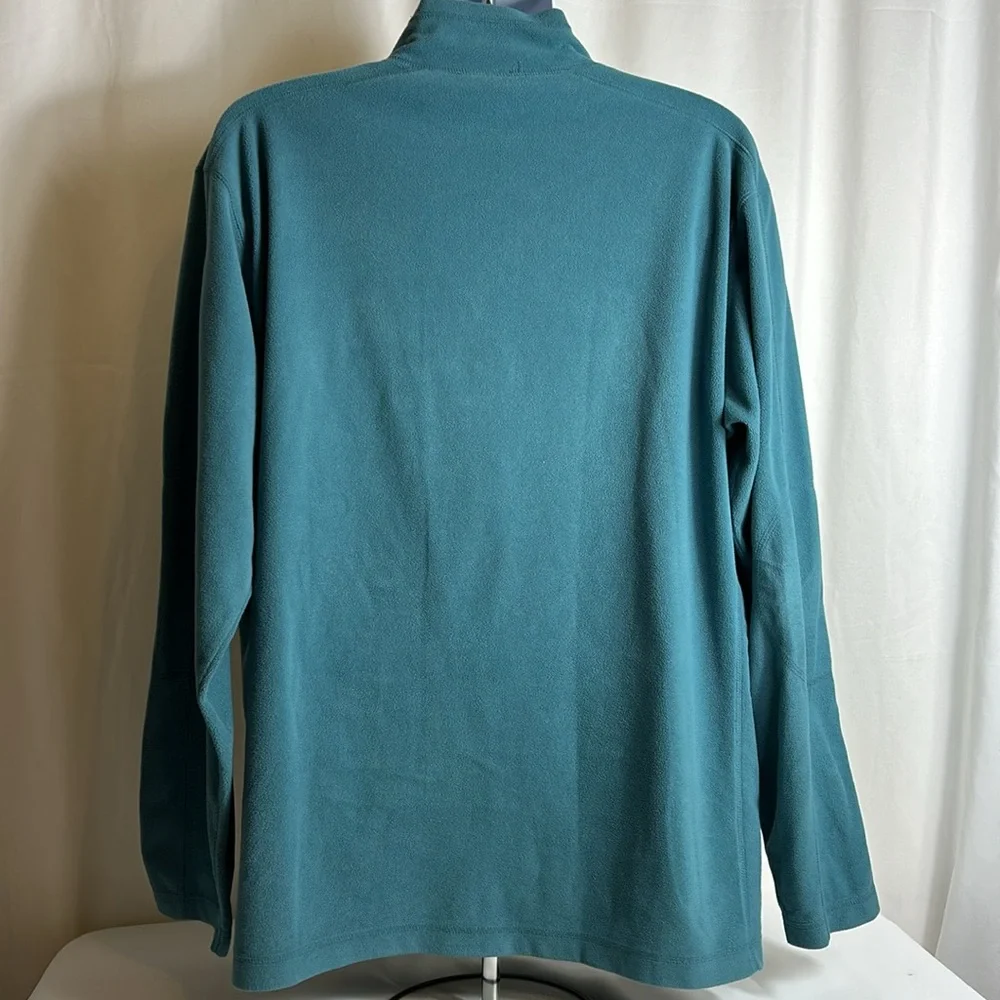Columbia Men’s Size XL Blue Green 1/4 Zip Fleece Pullover Long Sleeve Shirt